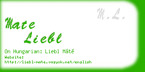 mate liebl business card