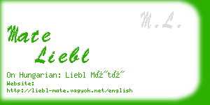 mate liebl business card